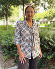 Camisa Gasa Cuadros