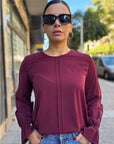 Blusa Fluida Manga Larga
