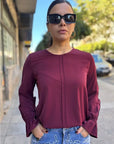 Blusa Fluida Manga Larga