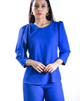 Conjunto Ariana Blusón con Volante y Pantalón Fluido