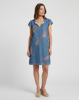 Vestido Corto vaquero Bordado
