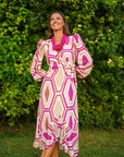 Vestido Midi Sofía Estampado. Invitada Boda y Comunión