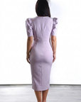 Vestido Midi Fabiola - Invitada Perfecta con Drapeado que Estiliza - Hecho en España