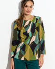 Blusa Jacinta Estampada Pliegues