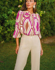 Conjunto Edo Blusón Estampado Y Pantalón Liso