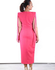 Vestido Midi Nicol Flecos Hombros