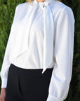 Blusa Lisa Mari Cuello lazo