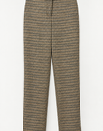 Pantalón Pata de Gallo Estrecho Elástico con Cintura Adaptable