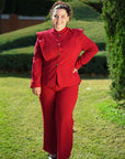 Traje Chaqueta Celia Botones Dorado Y pantalón