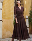Vestido Midi Rumanía Vuelo tul liso