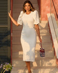 Vestido Midi Silva Jackard
