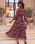 Vestido Midi Romina Estampado Lurex