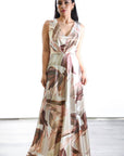 Vestido Largo Cleo Satinado Estampado