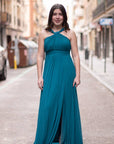 Vestido Largo Tul Jalisco Cuello Halter