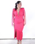 Vestido Midi Nicol Flecos Hombros
