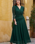 Vestido Midi Rumanía Vuelo tul liso