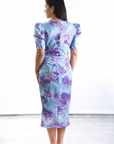 Vestido Midi de Fiesta Leonor - Invitada de Día con Drapeado que  Estiliza- Fabricado en España