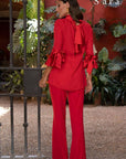 Conjunto Carlota: Elegancia Atemporal en Rojo Vibrante