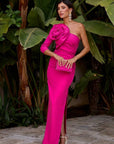 Vestido Largo Asimétrico