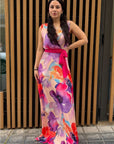VESTIDO LARGO GASA ESTAMPADA ÚNICO