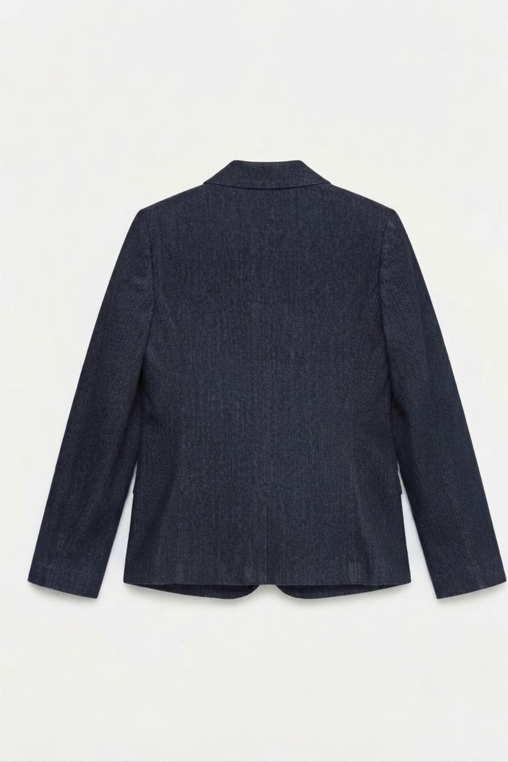 Blazer Denim Chinilla Azul Marino Forrada con Solapa - Tallas 38 a 52