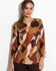 Blusa Jacinta Estampada Pliegues