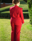 Traje Chaqueta  Celia Botones Dorado Y pantalón