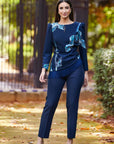 Conjunto Gardenia Top Estampado Flecos