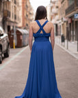 Vestido Catalina largo Plisado Con Falda Evasé