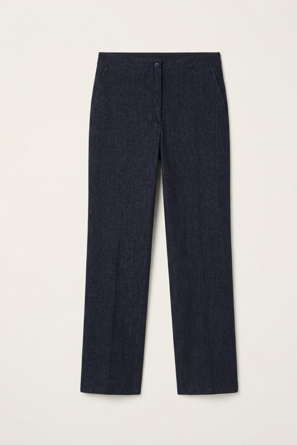 pantalon-recto-denim-chinilla-azul-marino-vista-posterior-con-cintura-elastica-confort-tallas-38-a-54