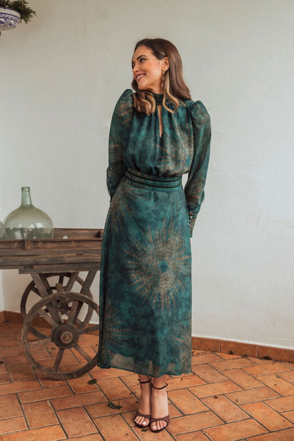 Vestido Angola Midi Estampado