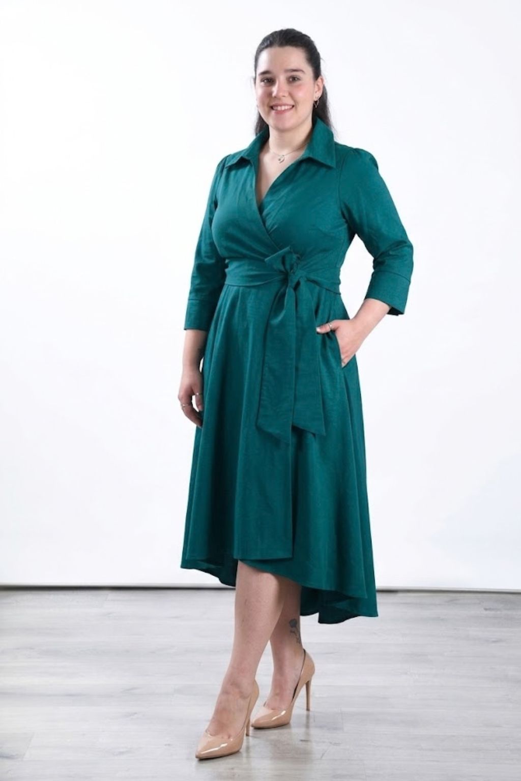 Vestido Monserrat Tafetan camisero