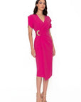 Vestido MIdi Estonia Hebilla Crepe
