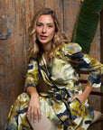 Vestido MIdi Estampado Silvana Cuello camisero