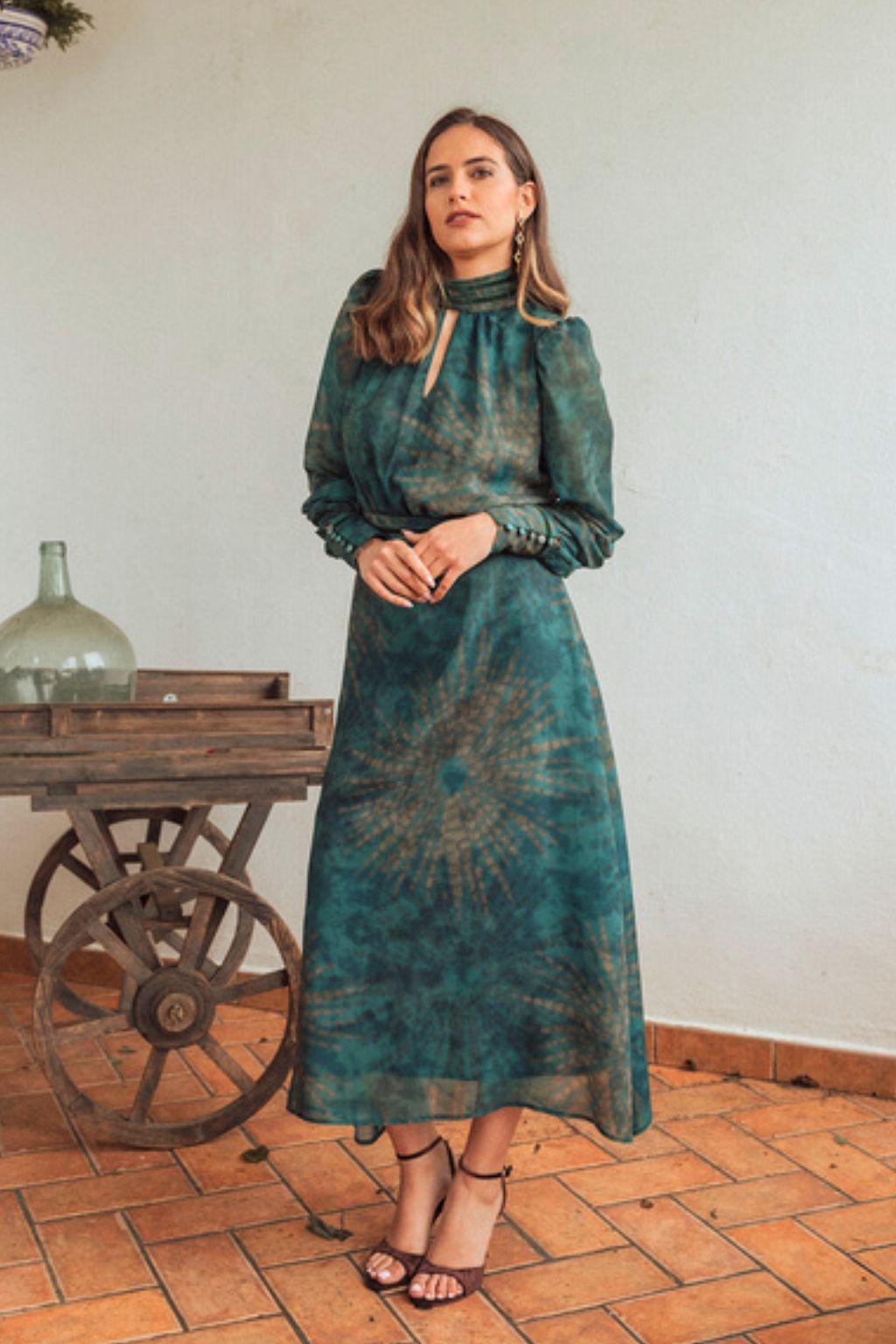 Vestido Angola Midi Estampado