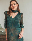 Vestido Lesoto Midi Estampado pico