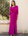 Vestido Largo Gaia Escote Asimétrico