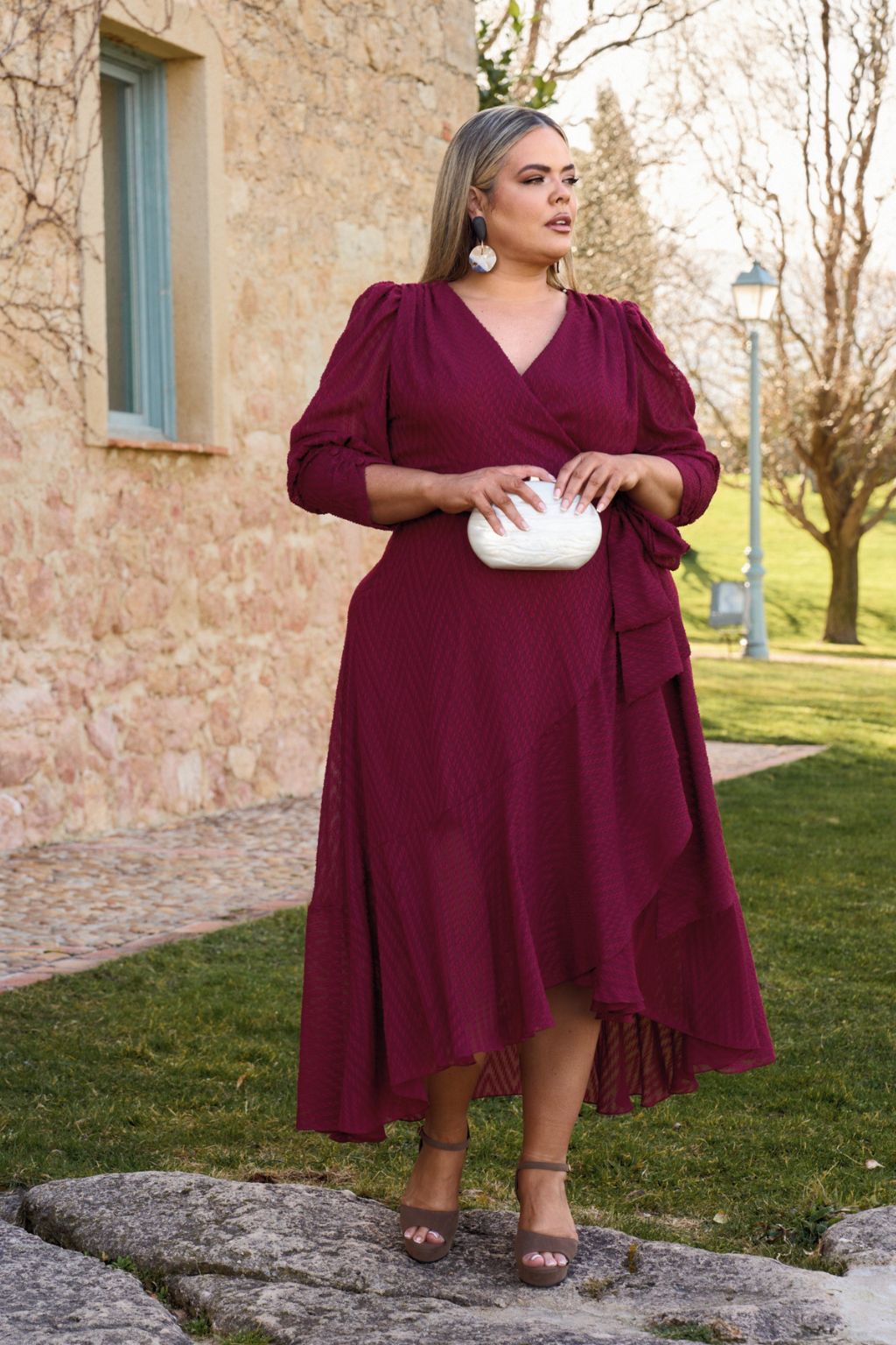 Vestido Midi Paola Cruzado Plumeti