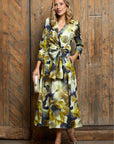 Vestido MIdi Estampado Silvana Cuello camisero