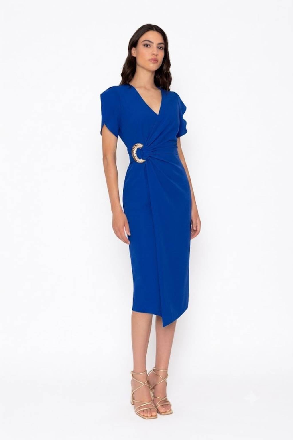 Vestido MIdi Estonia Hebilla Crepe