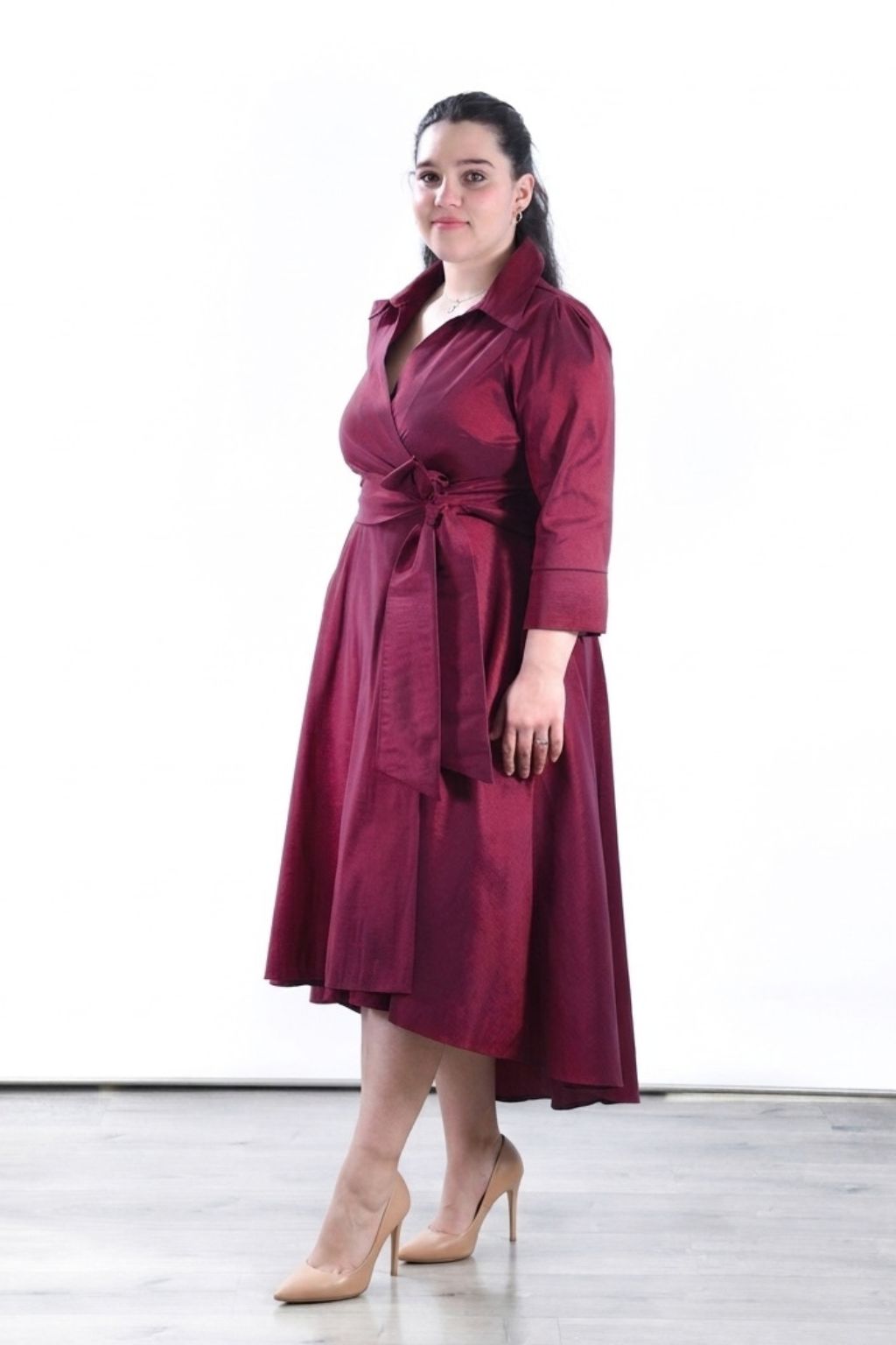 Vestido Monserrat Tafetan camisero