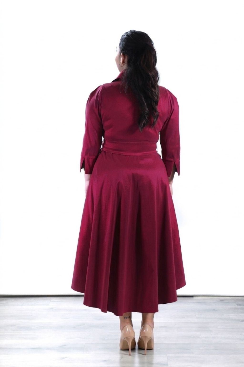 Vestido Monserrat Tafetan camisero