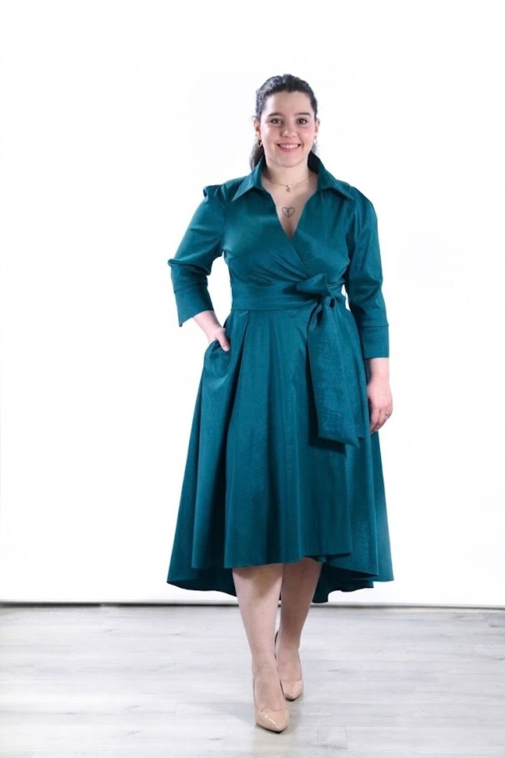 Vestido Monserrat Tafetan camisero