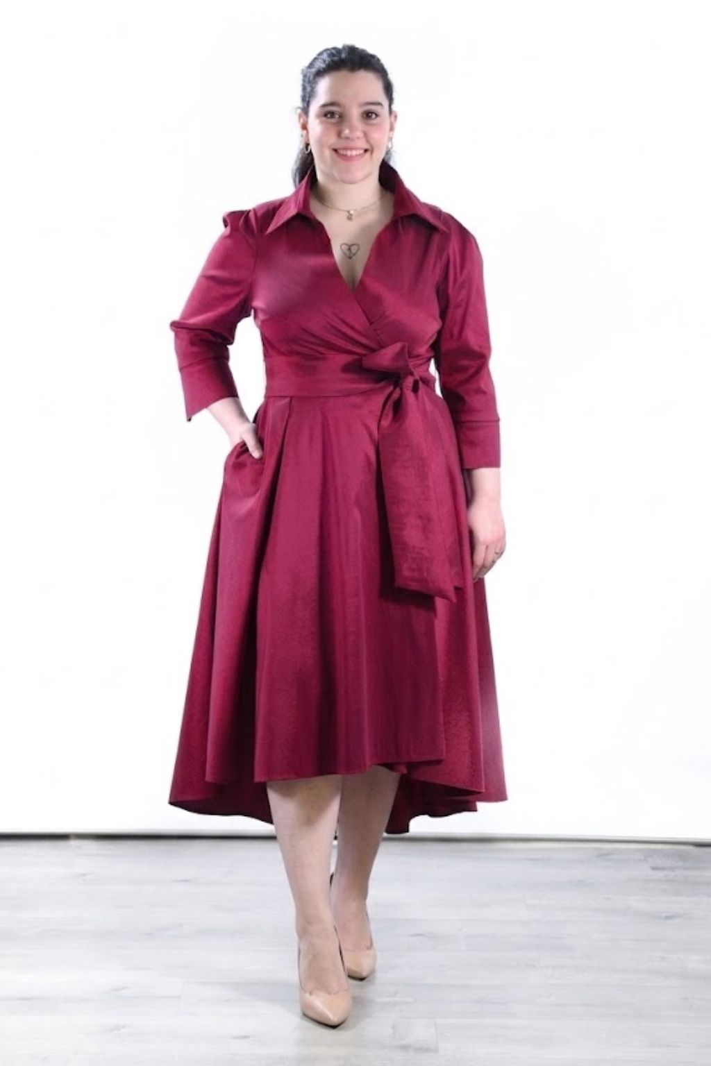Vestido Monserrat Tafetan camisero