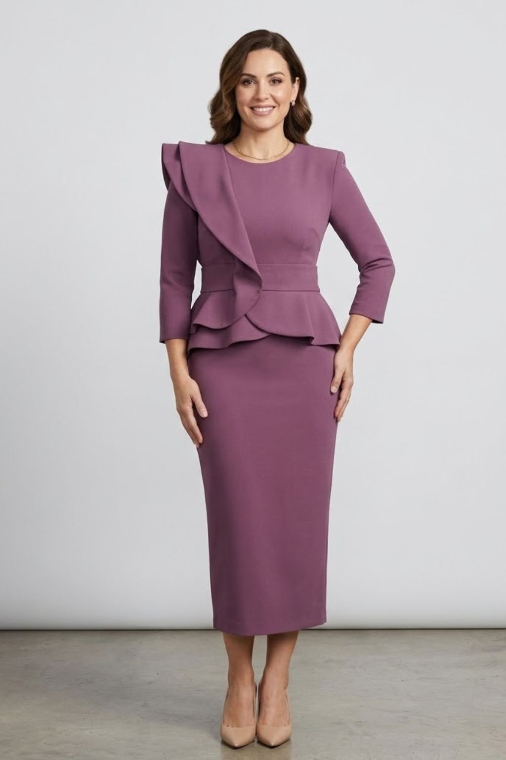 Vestido Silvia Midi Liso